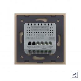 Одноклавишный проходной/перекрестный сенсорный выключатель Livolo, 1 пост, Золотой VL-C701S-13