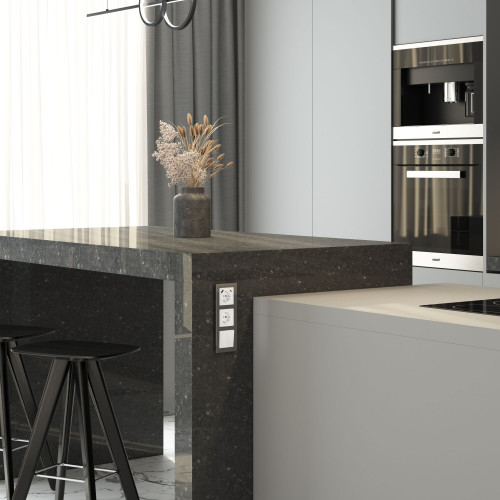 Купить Розетка с заземлением, шторками и USB тип A+C (белый акрил) Werkel W1171741 в rum24.ru фото: 2