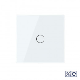 Одноклавишная сенсорная кнопка Livolo 12/24В, 1 пост, Белый VL-C701CH-11