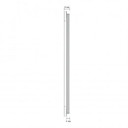 Панель вертикальная для двух сенсорных выключателей Livolo, 4 клавиши (2+2), цвет серый, стекло