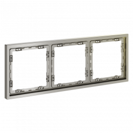Рамка пластиковая VOLTUM S70 на 3 поста, (шелк) VLS100304