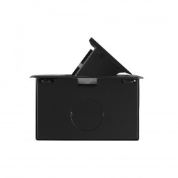 Розетка горизонтальная выдвижная 2 Euro 16A, 2 USB A с блоком 5В/2.1А, RJ45 RocketSocket, проводка, цвет черный