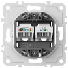 Купить Механизм розетки RJ11 + RJ45 (двойная) cat.3/5e/ClassE-4/8, серия DB DB14500 в rum24.ru фото: 2