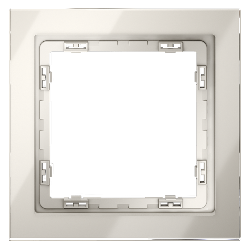 Купить Рамка стеклянная VOLTUM S70 на 1 пост, (кашемир, стекло) VLS110103 в rum24.ru