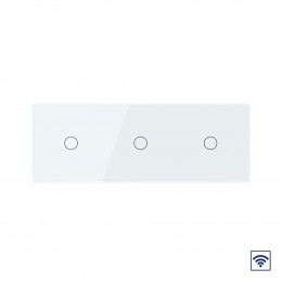 Сенсорный выключатель Livolo с функцией радиоуправления, 3 клавиши (1-1-1), 3 поста, цвет белый