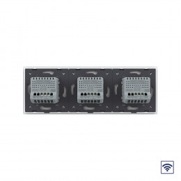 Сенсорный выключатель Livolo с функцией радиоуправления, 3 клавиши (1-1-1), 3 поста, цвет белый