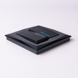 Рамка из стекла на 1 пост Diamant черный