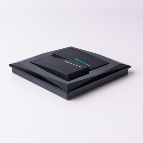 Купить Рамка из стекла на 1 пост Diamant черный в rum24.ru фото: 2