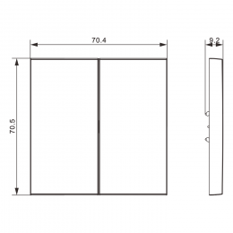 Клавиша 2-я, слоновая кость, серия S08 DS29555