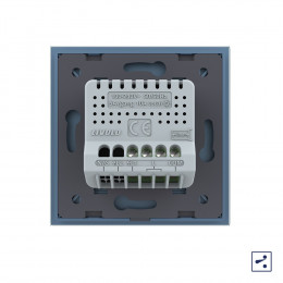 Одноклавишный проходной/перекрестный сенсорный выключатель Livolo, 1 пост, Синий VL-C701S-19