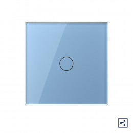 Одноклавишный проходной/перекрестный сенсорный выключатель Livolo, 1 пост, Синий VL-C701S-19