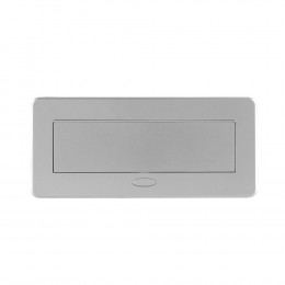 Розетка горизонтальная выдвижная 2 Euro 16A, USB type A+C с блоком 18W RocketSocket, проводка, цвет серый