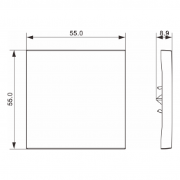 Клавиша 1-я для перекрёстного переключателя, мокко, серия A07 DE29753