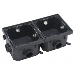 Лючок 2 мод. (1 мод. 45х45 мм.), античная латунь, IP44, (с уст. набором) DFB2MROB