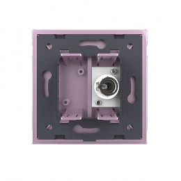 Розетка телевизионная одинарная Livolo, 1 пост, цвет розовый