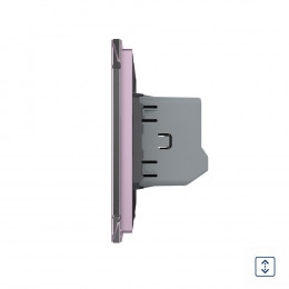 Сенсорный выключатель для штор Livolo сухой контакт, 1 пост, цвет розовый