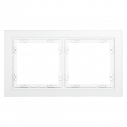 Рамка стеклянная VOLTUM S70 на 2 поста, (белый,матовый,стекло) VLS110202