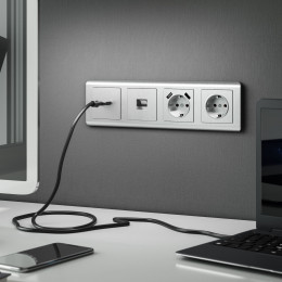 Рамка из поликарбоната на 4 поста Stream серебряный