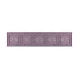 Панель для пяти сенсорных выключателей Livolo, 9 клавиш (2+2+2+1+2), цвет розовый, стекло