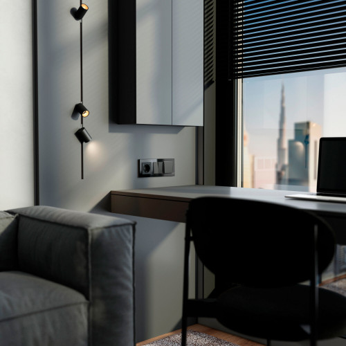 Купить Рамка из стекла на 3 поста Favorit черный в rum24.ru фото: 2