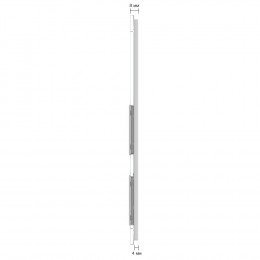 Панель вертикальная для сенсорного выключателя и двух розеток Livolo, 2 клавиши, цвет белый, стекло