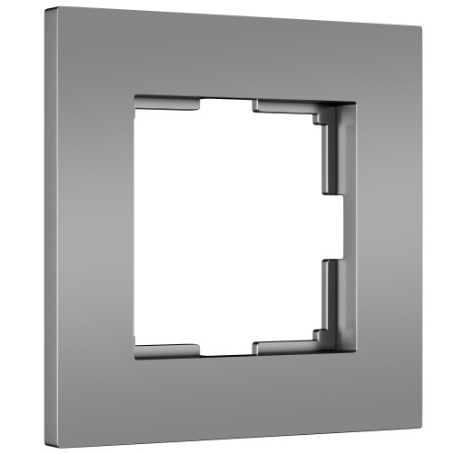 Купить Рамка из поликарбоната на 1 пост Slab серебро софт в rum24.ru