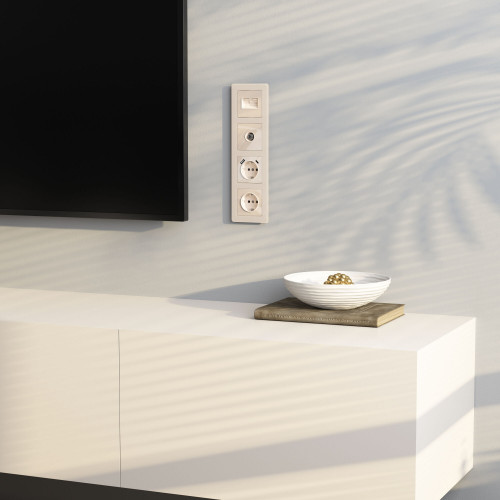 Купить ТВ-розетка оконечная (айвори акрил) Werkel W1183043 в rum24.ru фото: 3