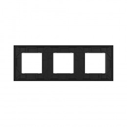Рамка для розетки тройная Черная