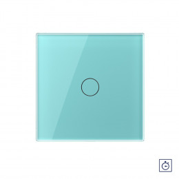 Одноклавишный сенсорный выключатель с таймером Livolo, 1 пост, цвет зеленый