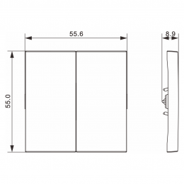 Клавиша 2-я, матовый кашемир, серия A07 DE29535