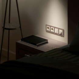 Рамка из стекла на 4 поста Favorit латте