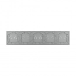Панель для пяти двухлинейных выключателей: 2 + 2 + 2 + 2 + 2 Серая