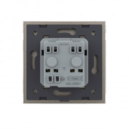 Розетка электрическая 16A с водонепроницаемой крышкой Livolo, 1 пост, цвет шампань