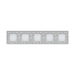 Панель для пяти двухлинейных выключателей: 2 + 2 + 2 + 2 + 2 Белая