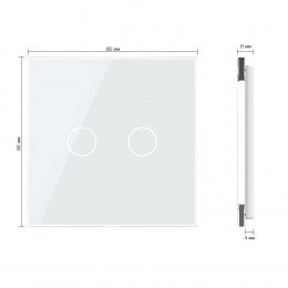 Панель для двухклавишного выключателя LIVOLO белая BB-C7-C2-11