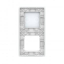 Панель вертикальная для сенсорного выключателя и розетки Livolo, 2 клавиши, цвет белый, стекло