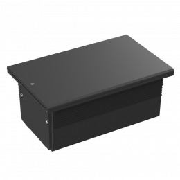 Настольный встраиваемый розеточный блок, сдвижная крышка, 4 мод. (2 мод. 45х45), черный DDSB4SCAB