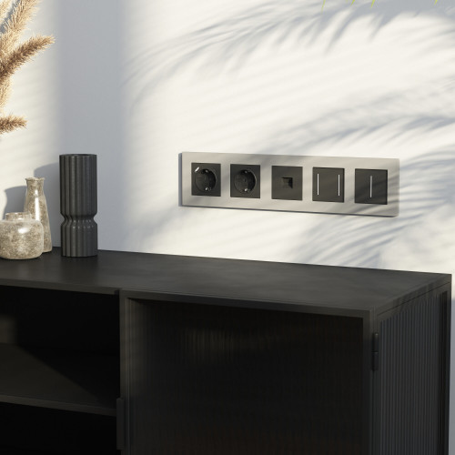 Купить W0052917/ Рамка на 5 постов Slab (дымчатый софт) в rum24.ru фото: 4