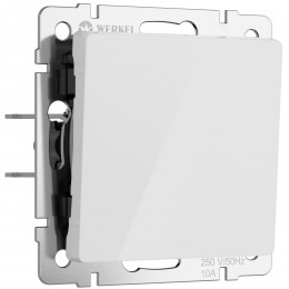 Выключатель одноклавишный проходной (белый акрил) Werkel W1112041