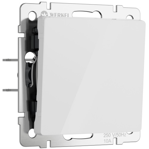Купить Выключатель одноклавишный проходной (белый акрил) Werkel W1112041 в rum24.ru
