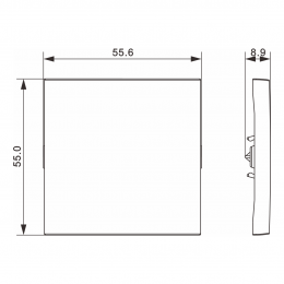 Клавиша 1-я, матовый кремовый, серия A07 DE29631