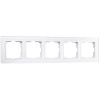 Купить Рамка из стекла на 5 постов Favorit белый в rum24.ru