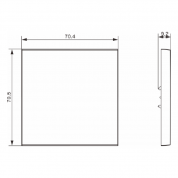 Клавиша для перекрёстного переключателя 1-я, черный графит, серия S08 DS29757