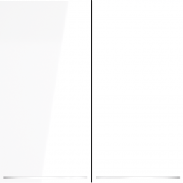 Проходной переключатель встраиваемый VOLTUM S70 двухклавишный с подсветкой (белый глянцевый) VLS020401