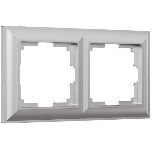 Купить Рамка из поликарбоната на 2 поста Fiore серебряный в rum24.ru