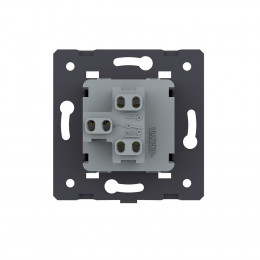 Одноклавишный механический выключатель Livolo, цвет белый (механизм), VL-C7-K1-11