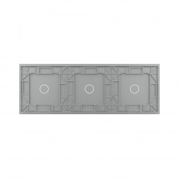 Панель для трех одноклавишных выключателей LIVOLO серая BB-C7-C1/C1/C1-15