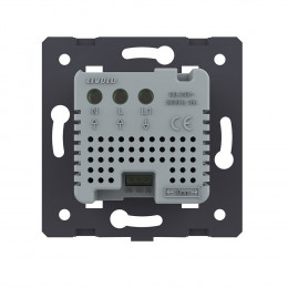 Терморегулятор пола Livolo 16А, сенсорное управление, датчик воздуха, датчик пола 5 м, Черный (механизм) VL-FCQ1-2BPS72