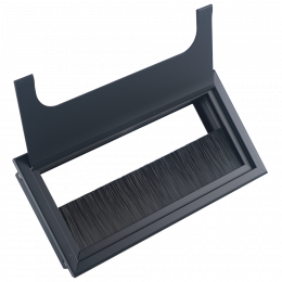 Кабельный громмет (лючок) в стол, 160*80мм, цвет: черный DCGR16080AN