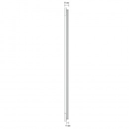 Панель вертикальная для трех сенсорных выключателей Livolo, 4 клавиши (1+1+2), цвет серый, стекло